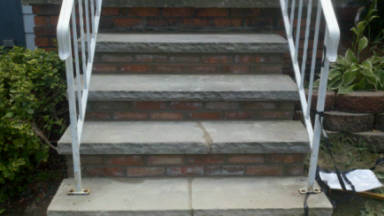 restored brick steps