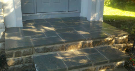 repaired stone steps